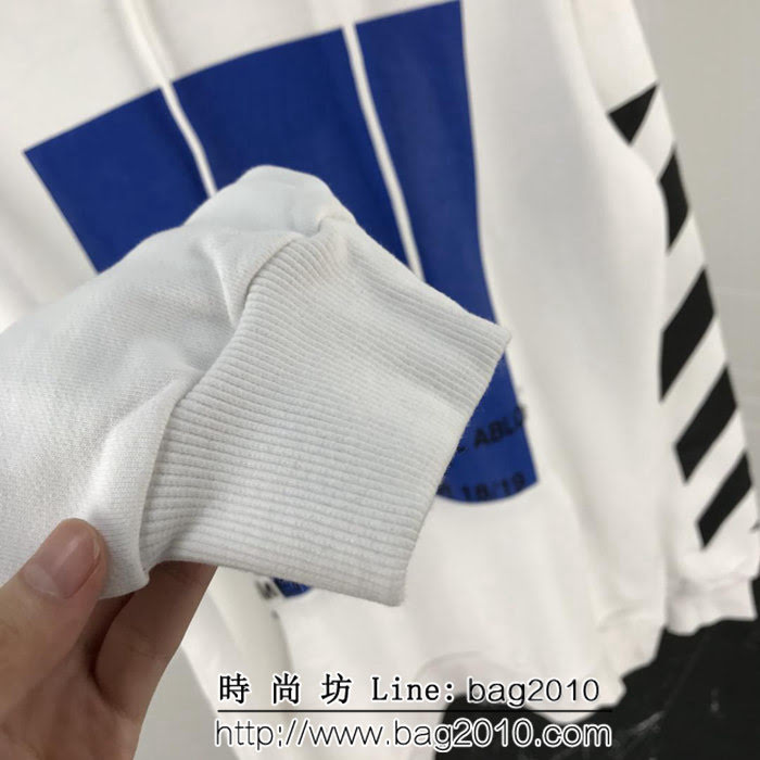 OFF-white18ss秋冬新款 貝爾尼尼人像印花 純棉衛衣 情侶款 ydi1262